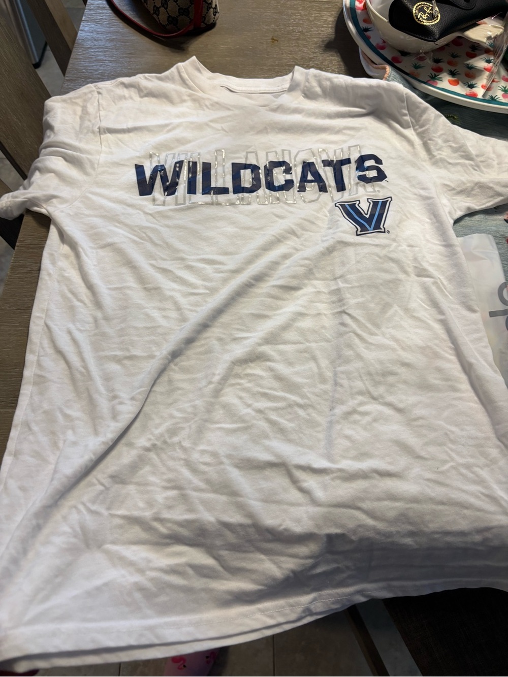 Villanova Wildcats white womens T-shirt size small